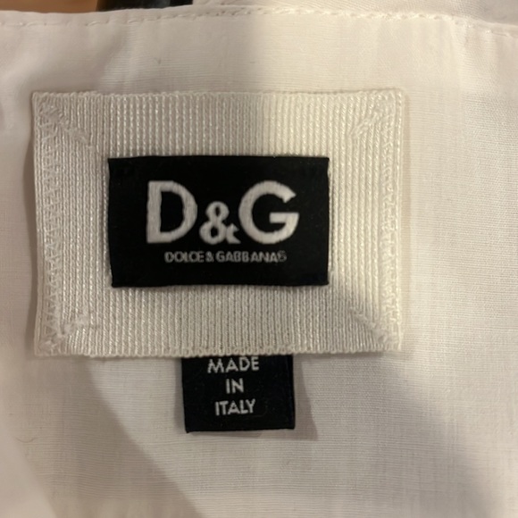 D&G White Pleated Midi Dress sized 44 (US 8) - Picture 7 of 7